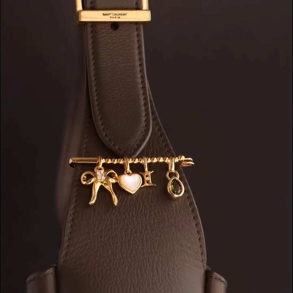 Gold Bag Pin Without Charms