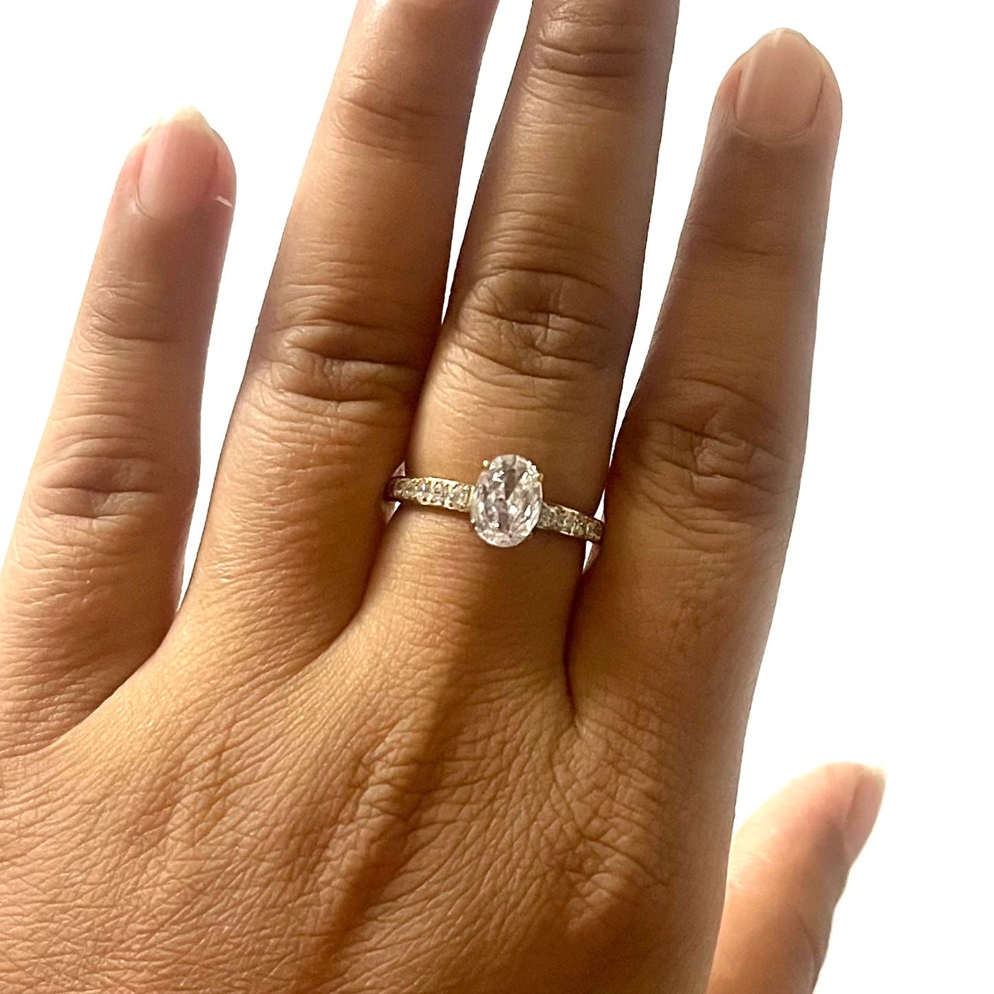 Diamond Zircon Gold Ring