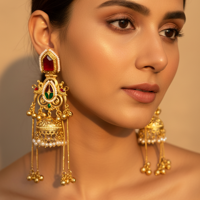Kashmiri Jhumka Earrings