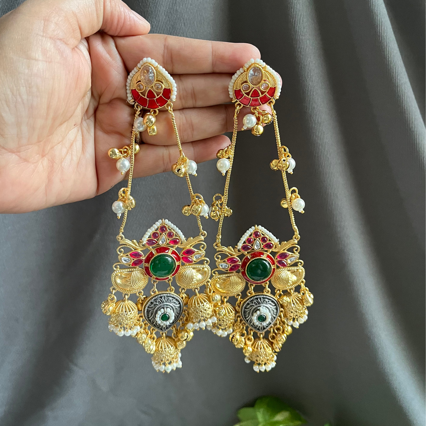 Statement Kashmiri Dangler Earrings