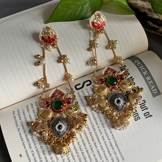 Statement Kashmiri Dangler Earrings