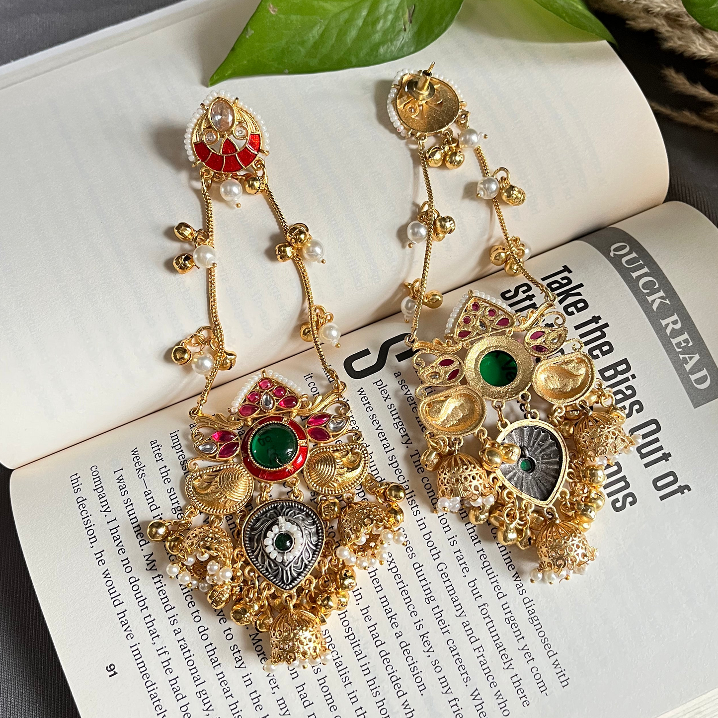 Statement Kashmiri Dangler Earrings