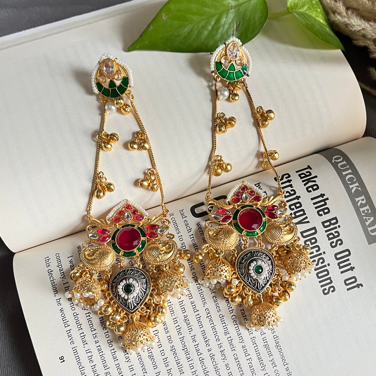 Statement Kashmiri Dangler Earrings