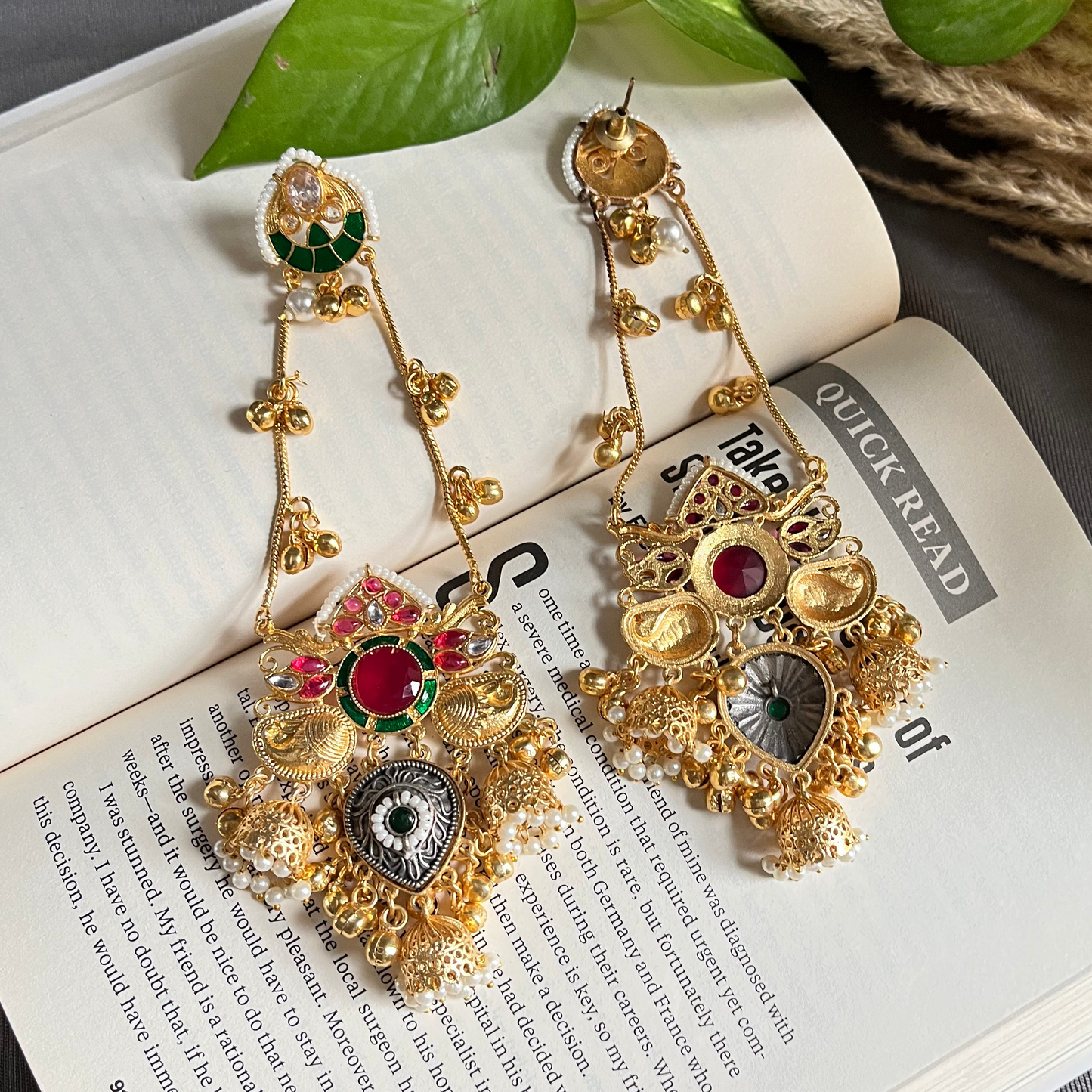 Statement Kashmiri Dangler Earrings