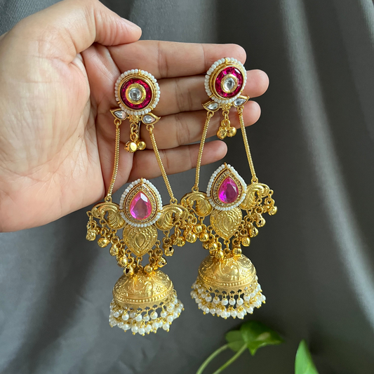 Drop Jhumka Kashmiri Earrings