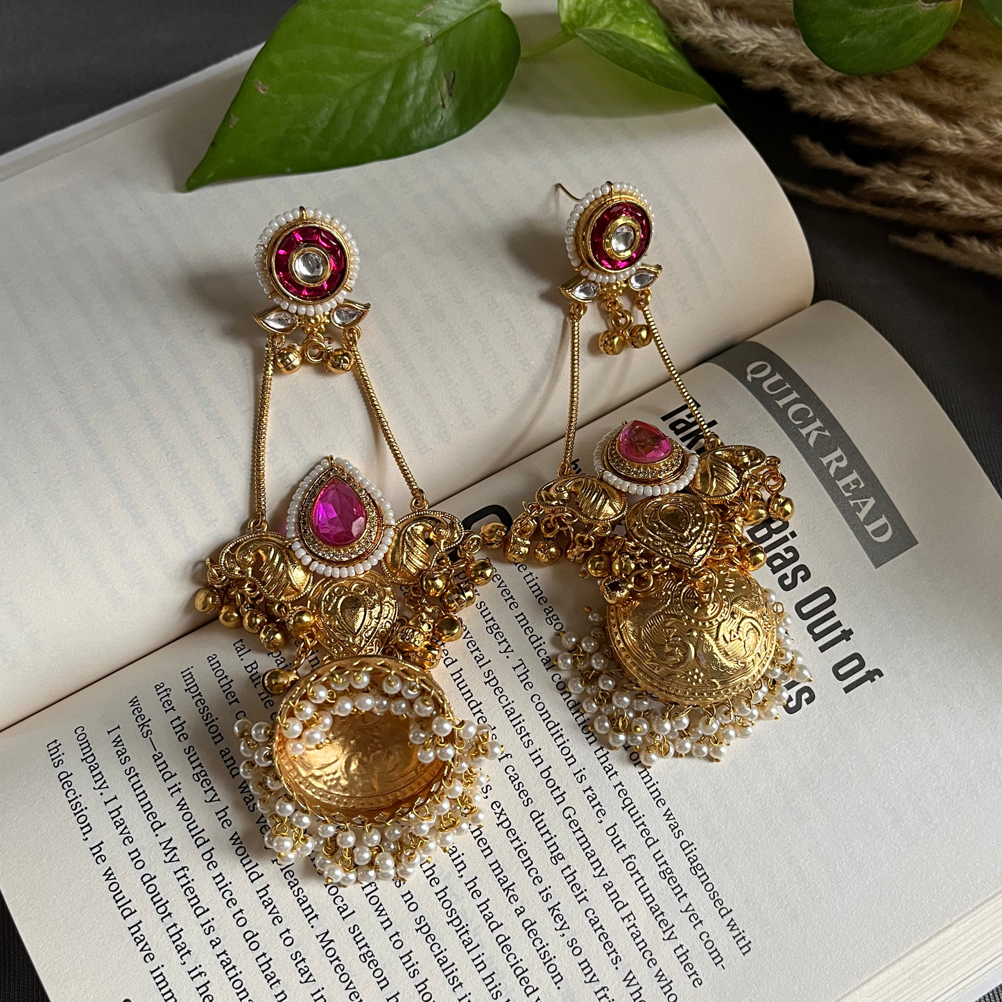 Drop Jhumka Kashmiri Earrings