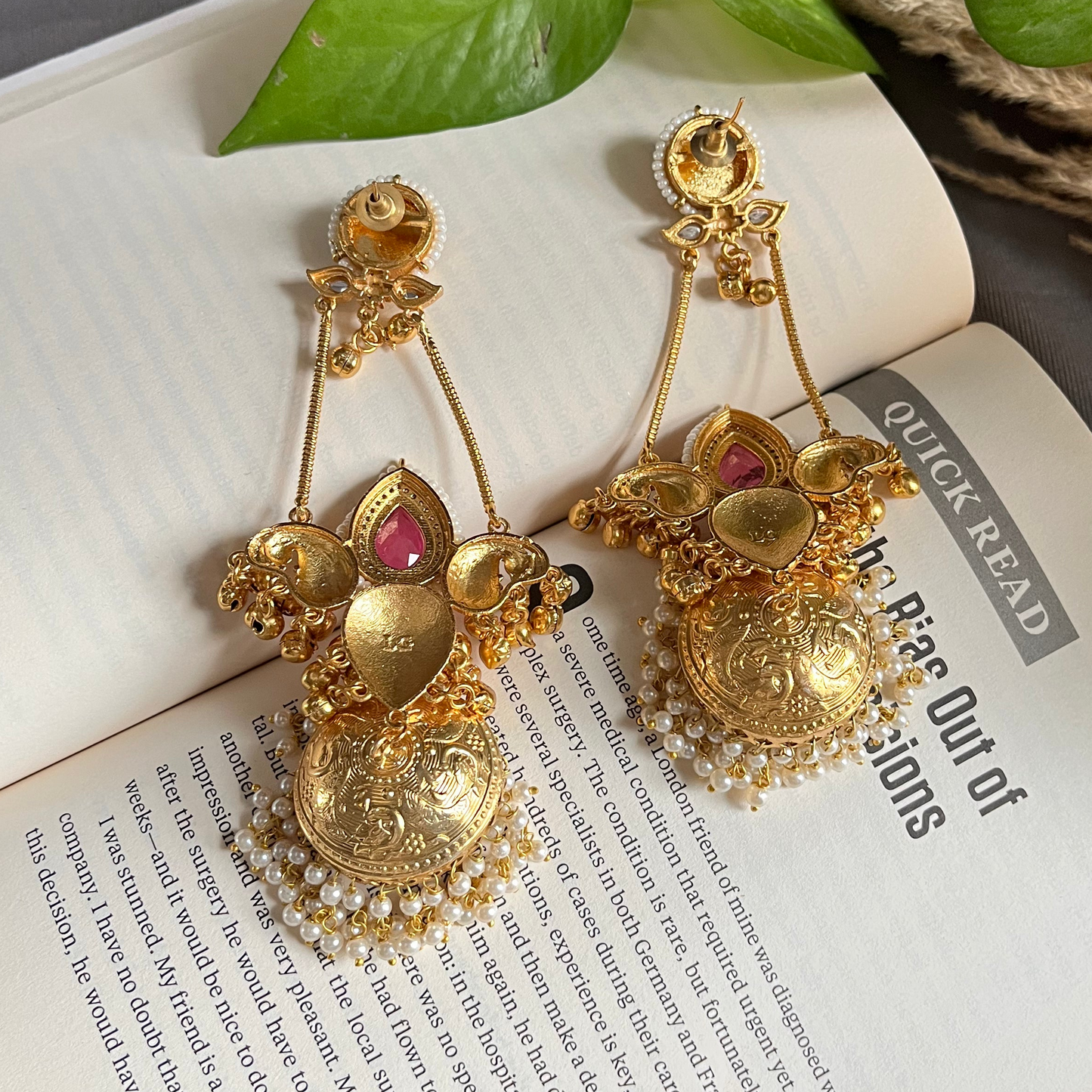 Drop Jhumka Kashmiri Earrings