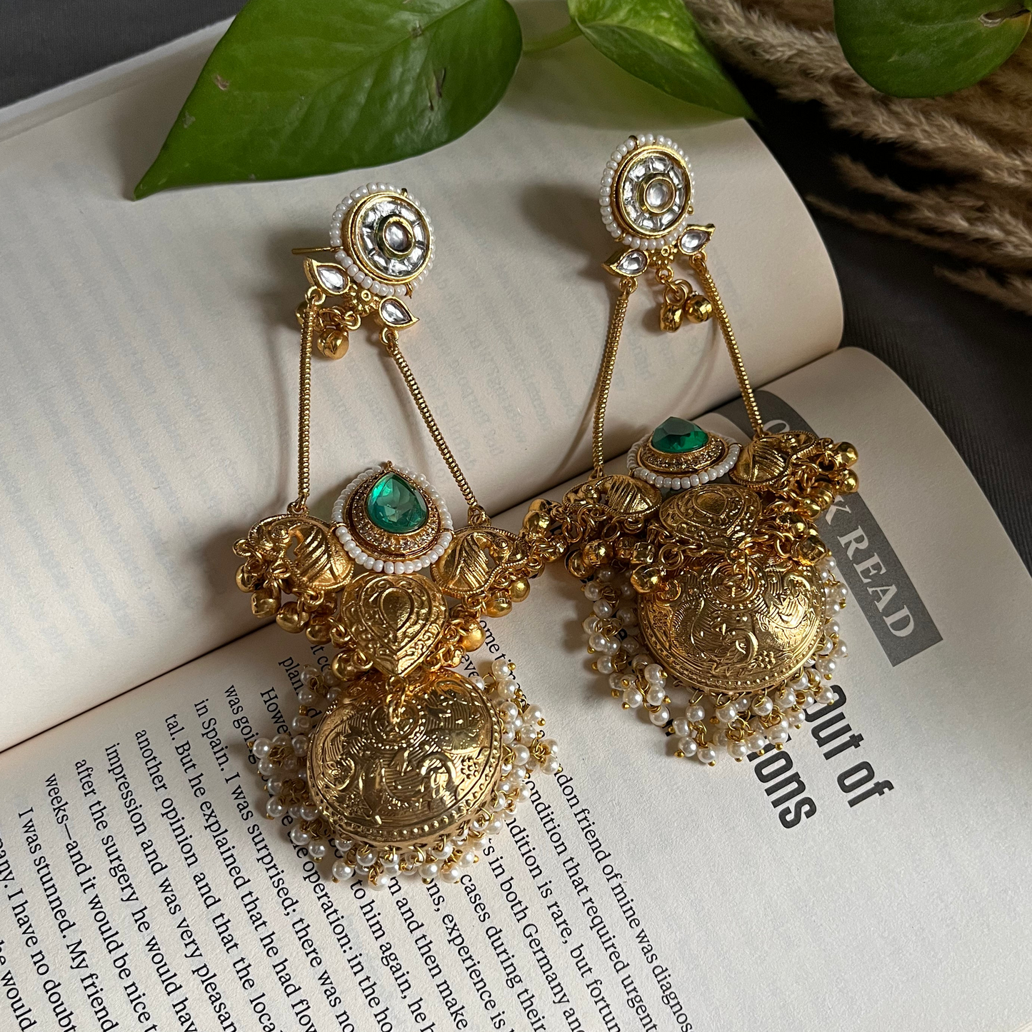 Drop Jhumka Kashmiri Earrings