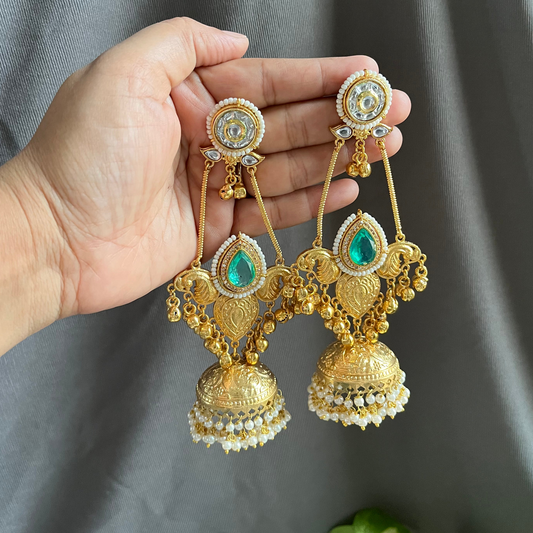 Drop Jhumka Kashmiri Earrings