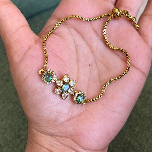 Polki Moissanite  Adjustable Bracelet