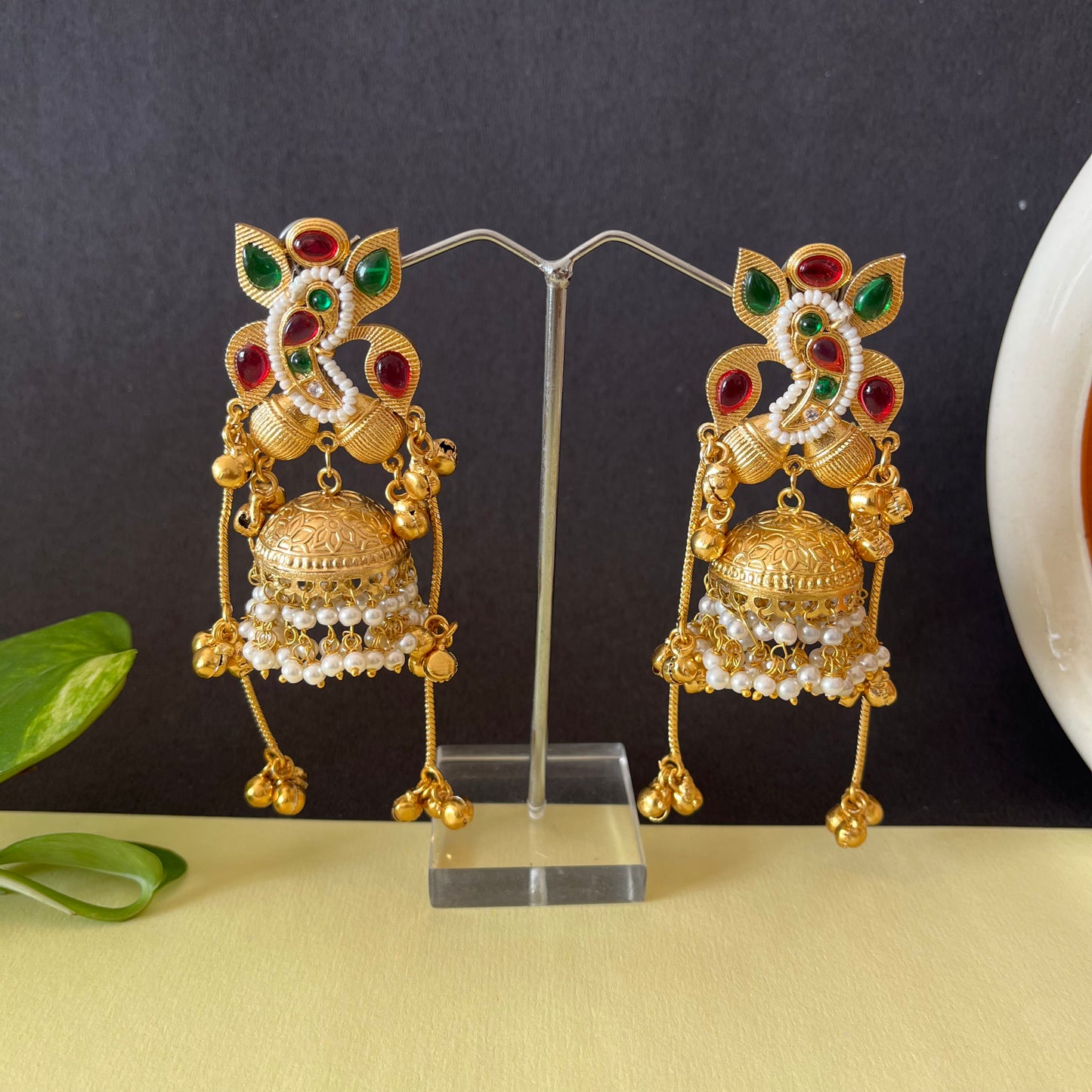Bird Kasmiri Jhumka Earrings