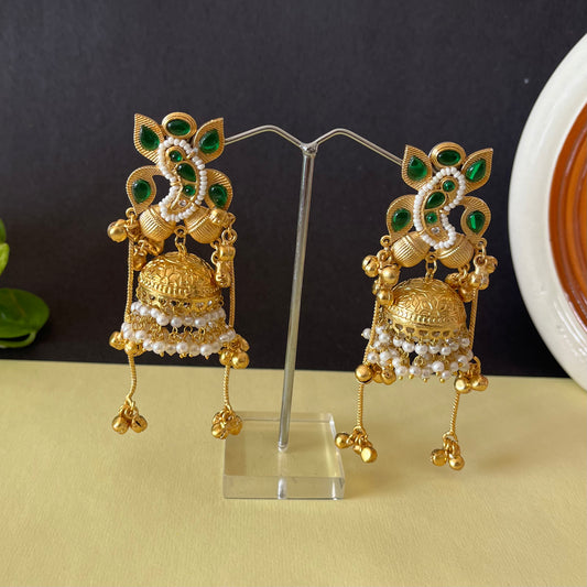 Bird Kasmiri Jhumka Earrings
