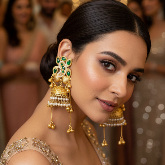 Bird Kasmiri Jhumka Earrings
