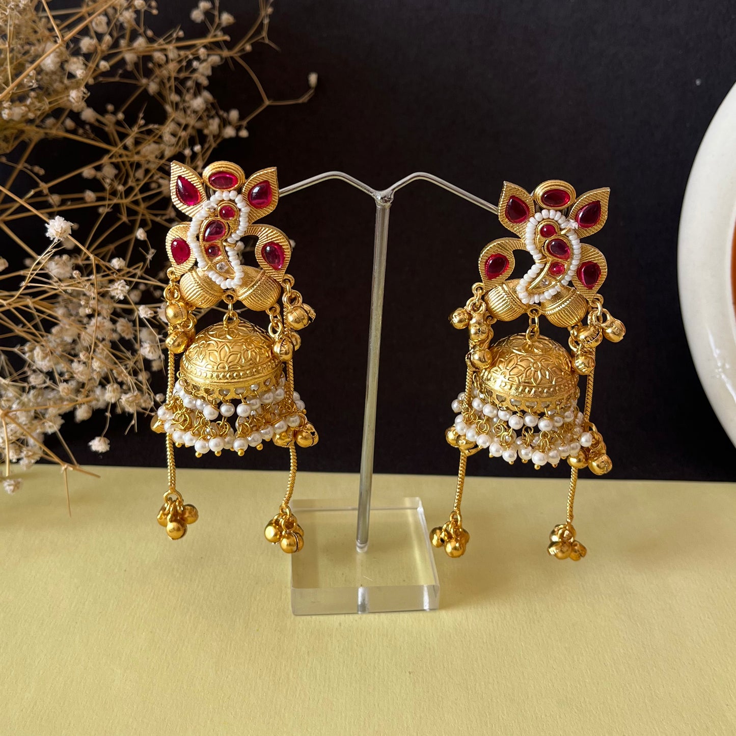 Bird Kasmiri Jhumka Earrings