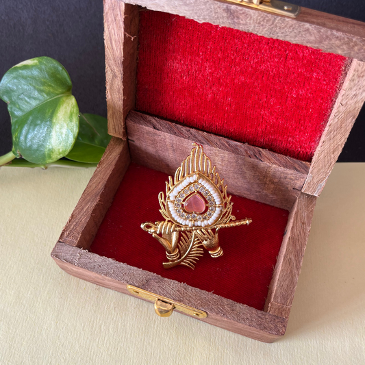 Krishna Brass Finger Ring