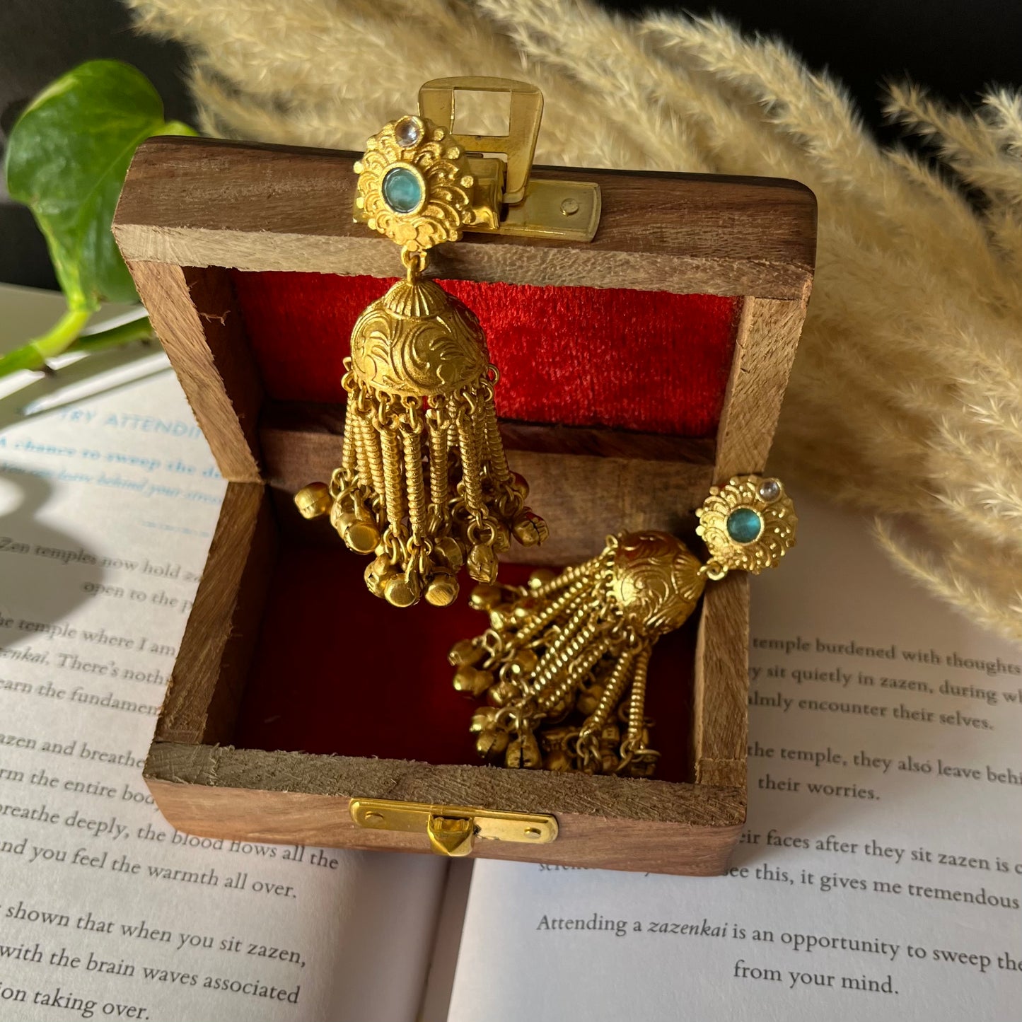 Hanging Ghungroo Jhumka Earrings