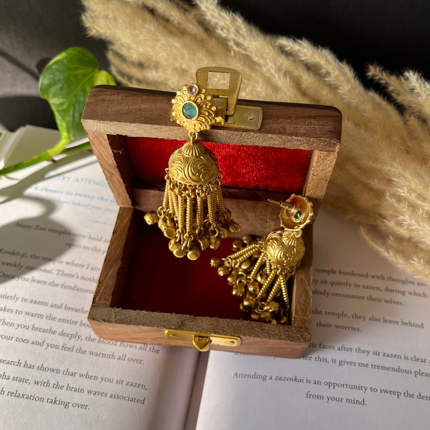 Hanging Ghungroo Jhumka Earrings