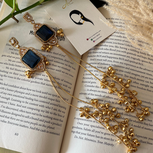 Glass Stone Kashmiri Earrings