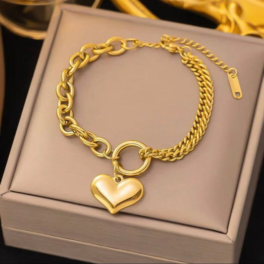 Heart Chain Bracelet