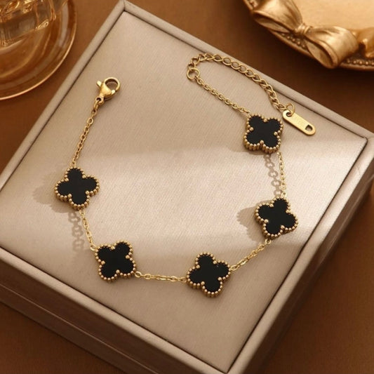 Black Clover Chain Bracelet