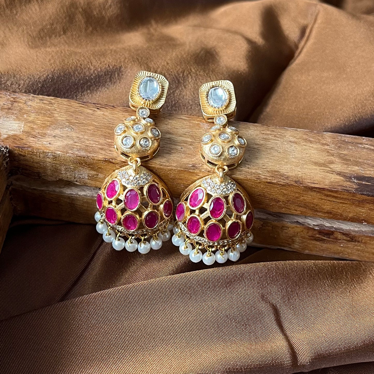 Kundan Jhumkas Earring