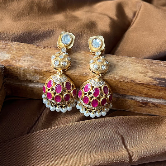 Kundan Jhumkas Earring