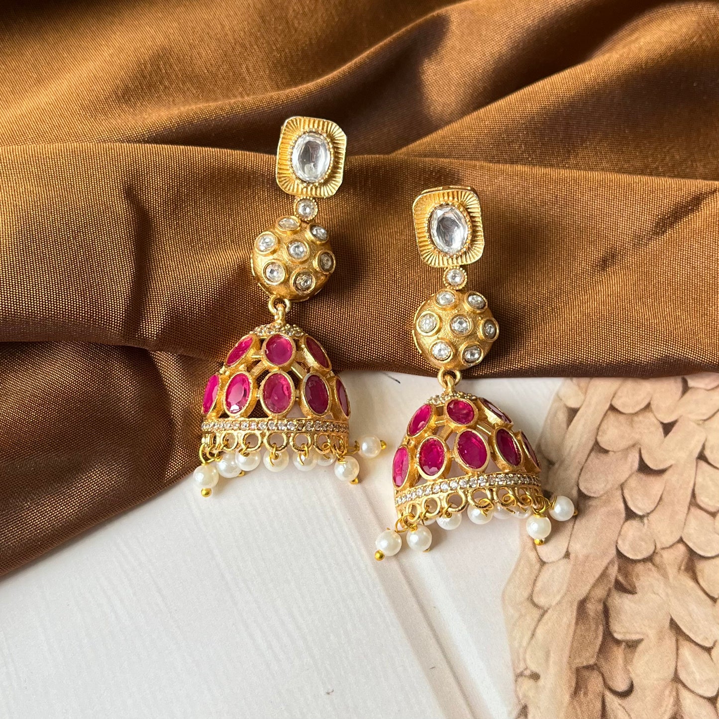 Kundan Jhumkas Earring