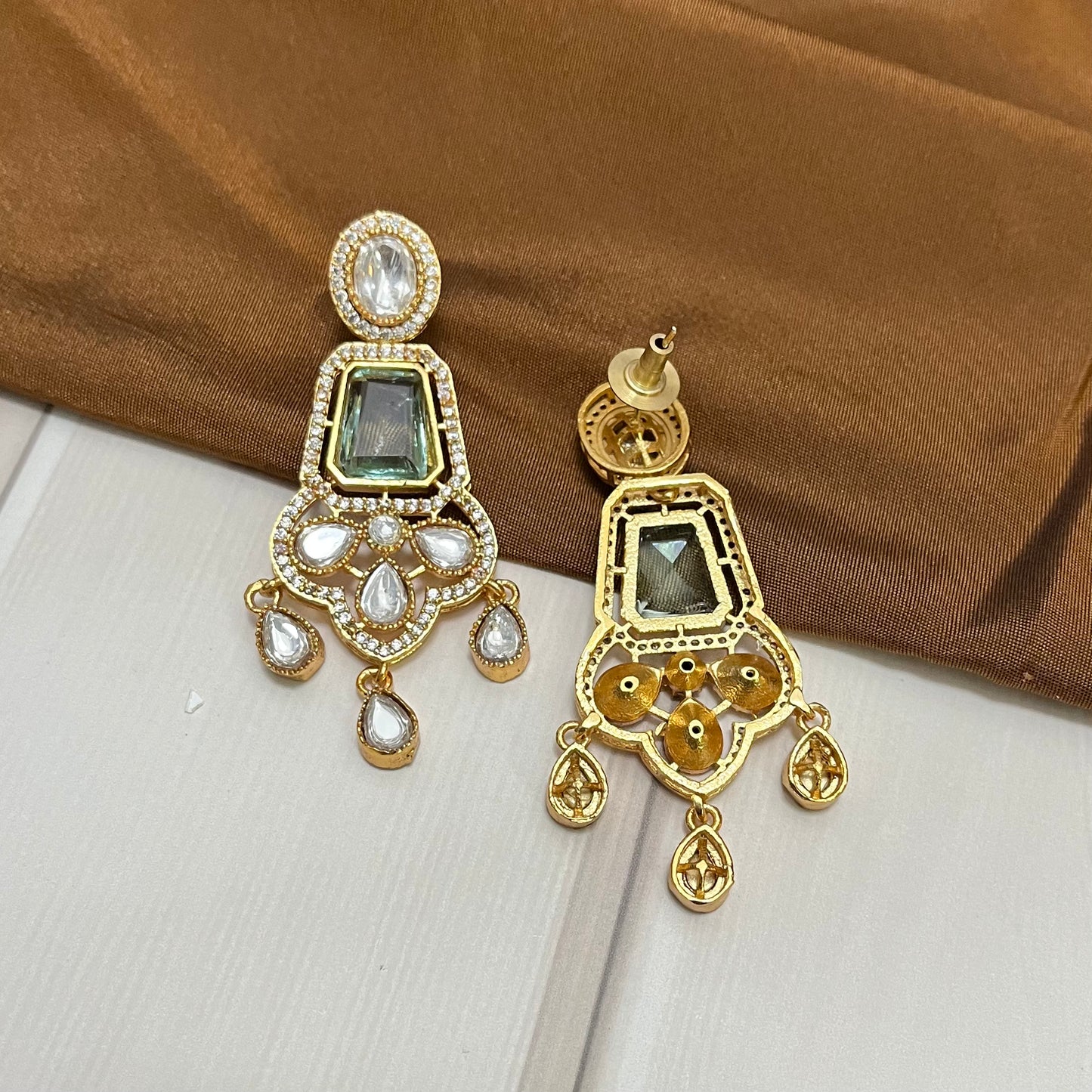 Mint Stone Zircon Earring