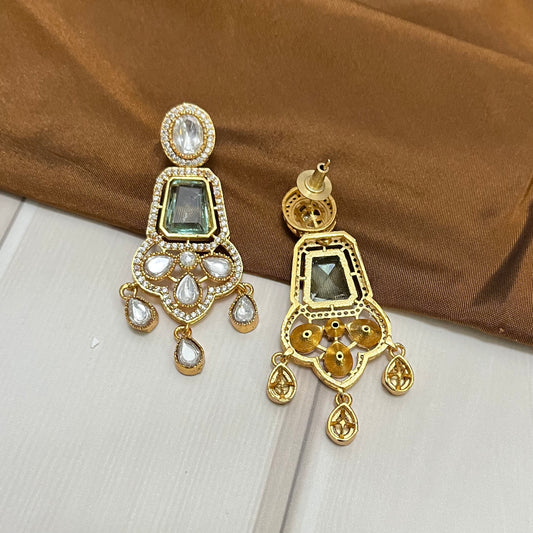 Mint Stone Zircon Earring