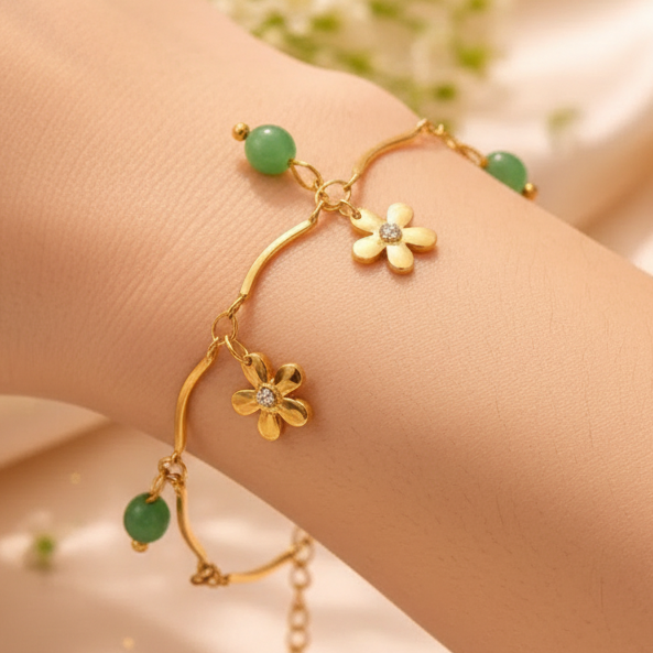 Flora Wavy Chain Bracelet