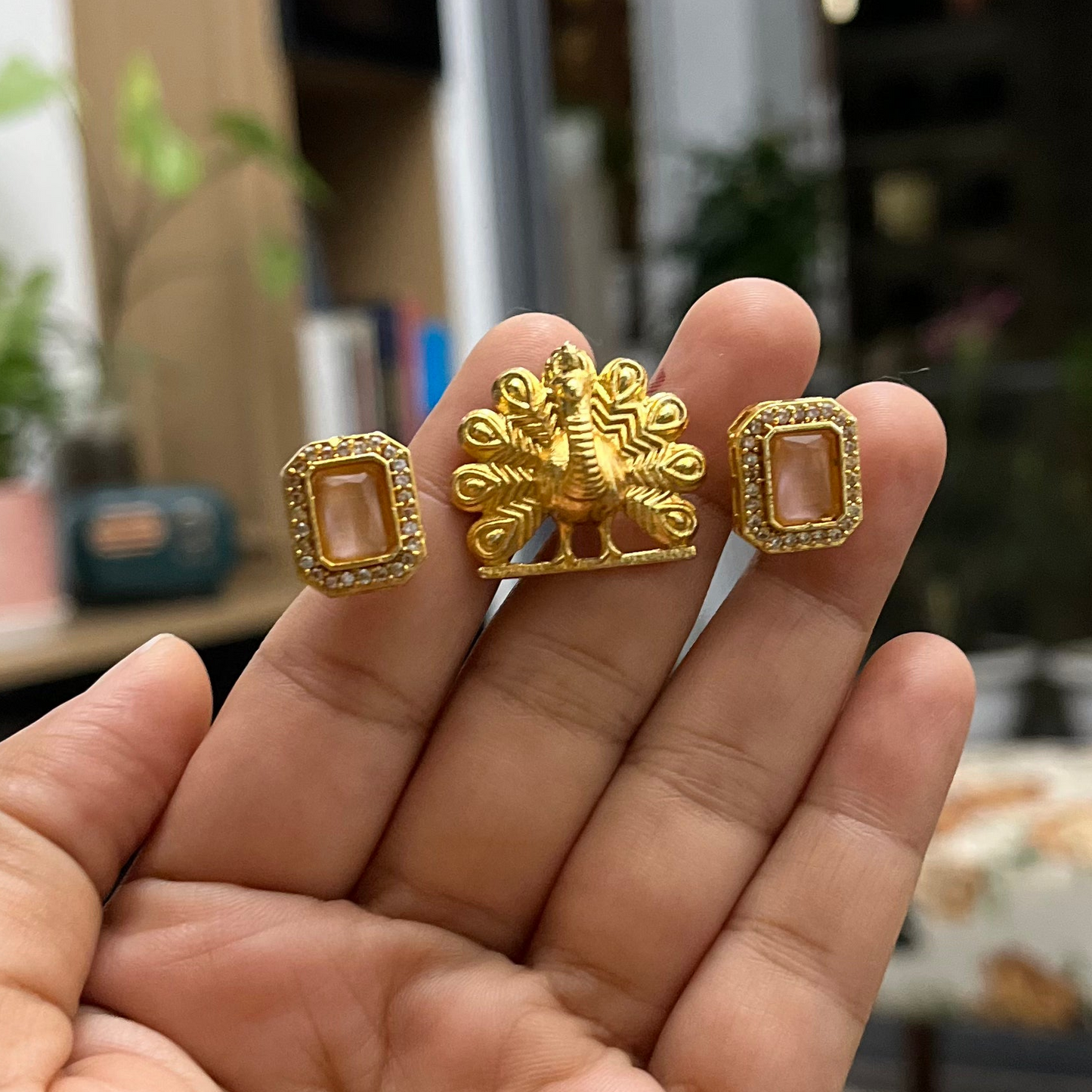 Peacock Stone Statement Ring