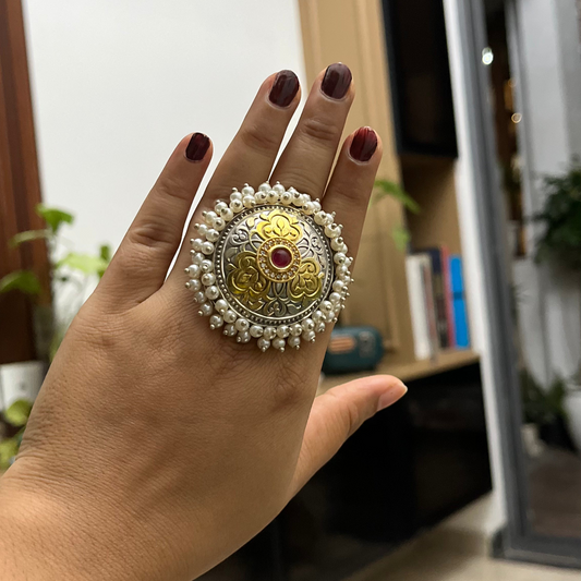 Dual Tone Statement Ring