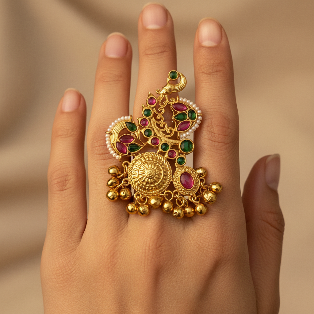Ghungroo Statement Ring