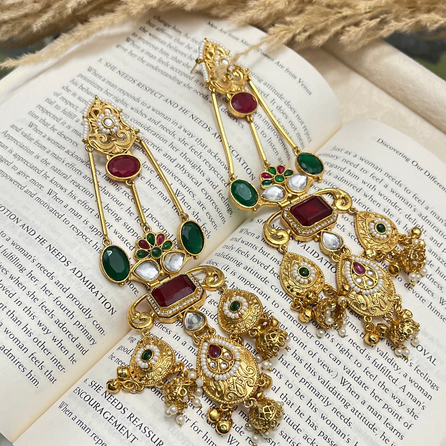 Kavita Statement Kashmiri Earrings