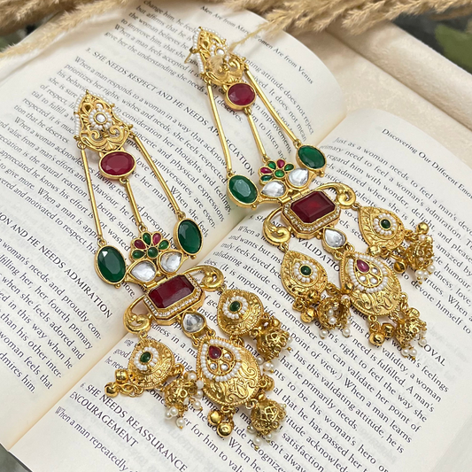 Kavita Statement Kashmiri Earrings
