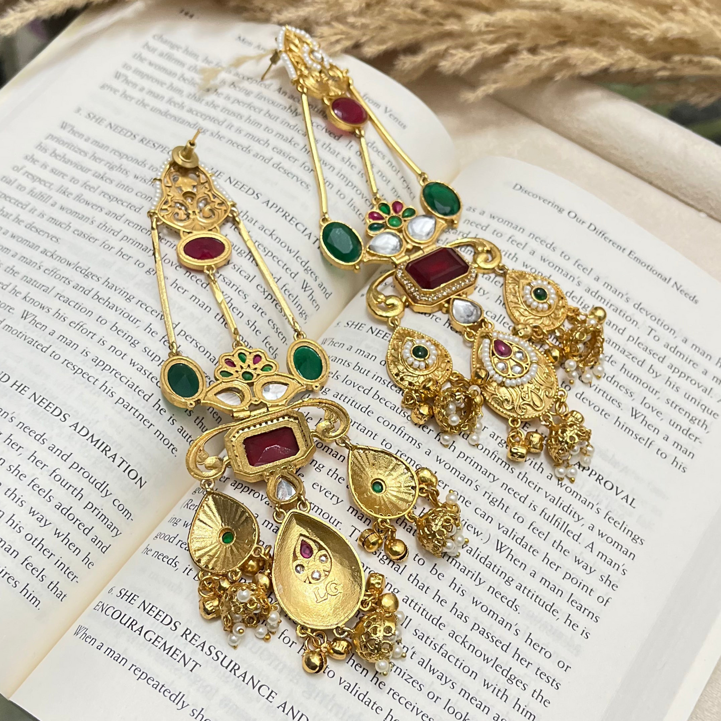 Kavita Statement Kashmiri Earrings