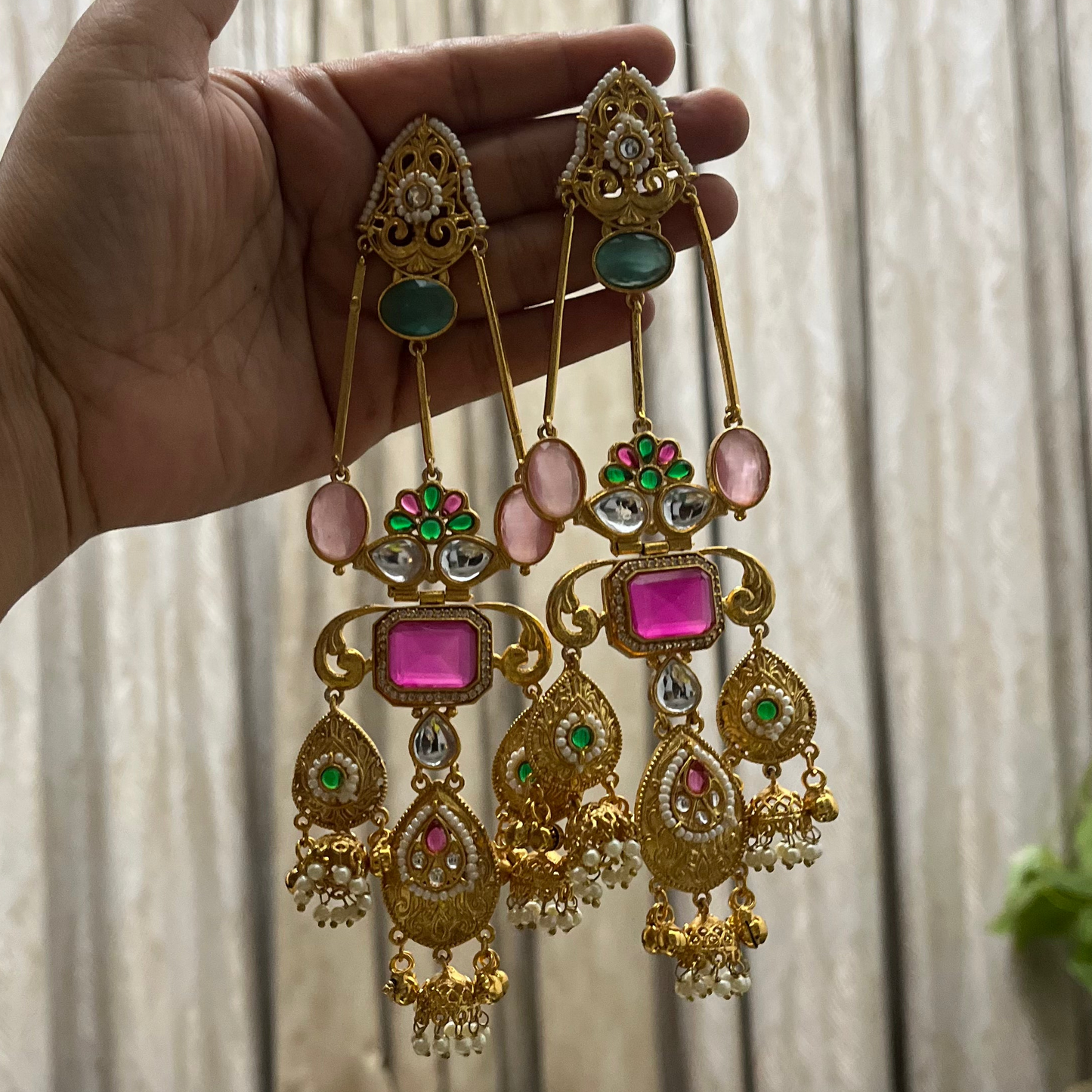 Kavita Statement Kashmiri Earrings