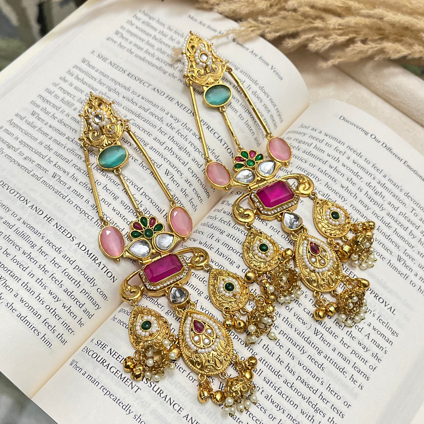 Kavita Statement Kashmiri Earrings