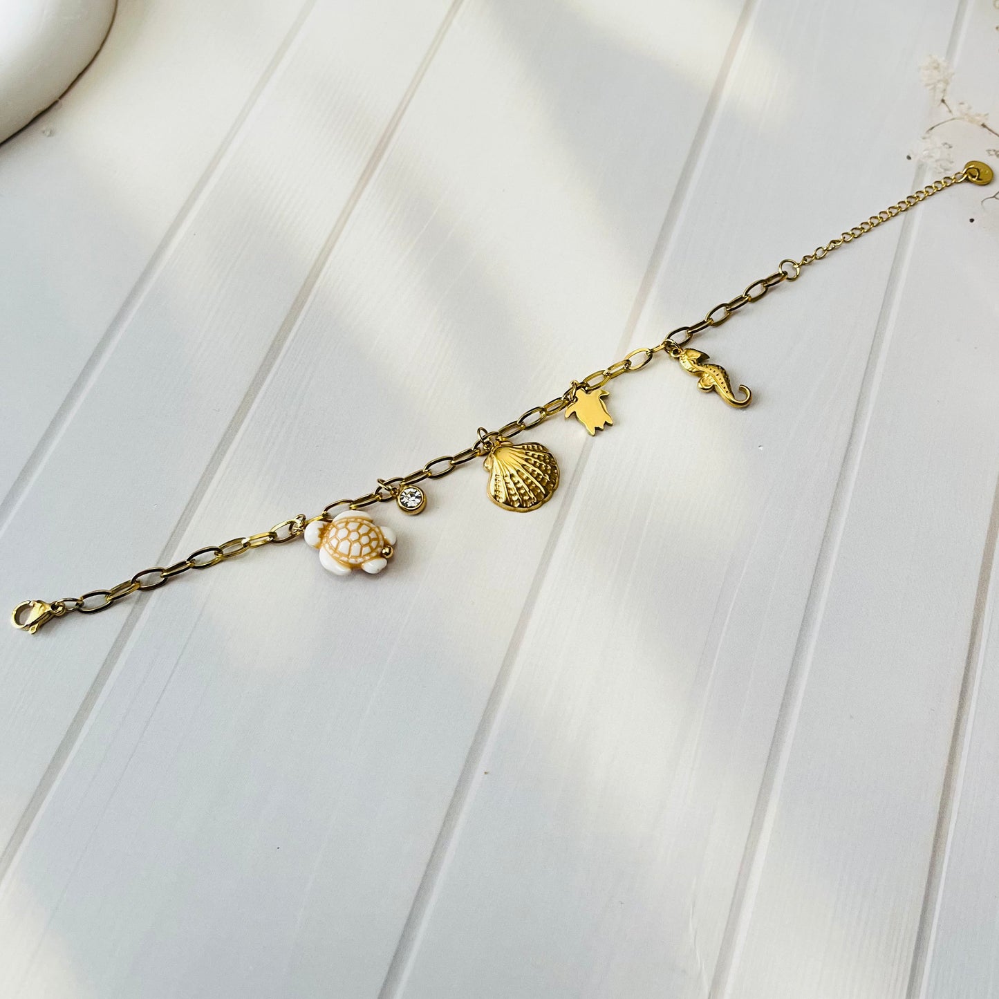 Turtle Seahorse Charm Bracelet