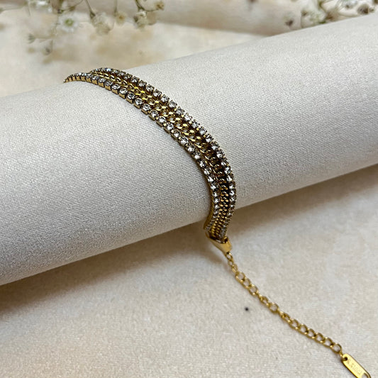 3 Layer Tennis Chain Bracelet