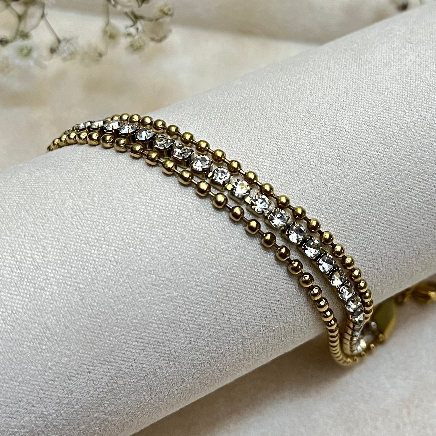 3 Layer Tennis Chain Bracelet