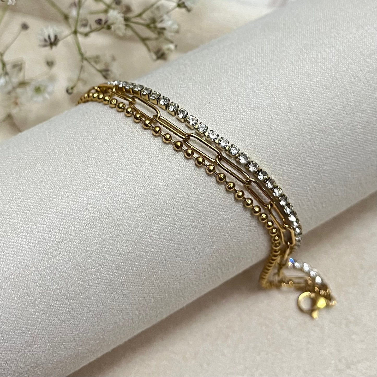 3 Layer Tennis Chain Bracelet