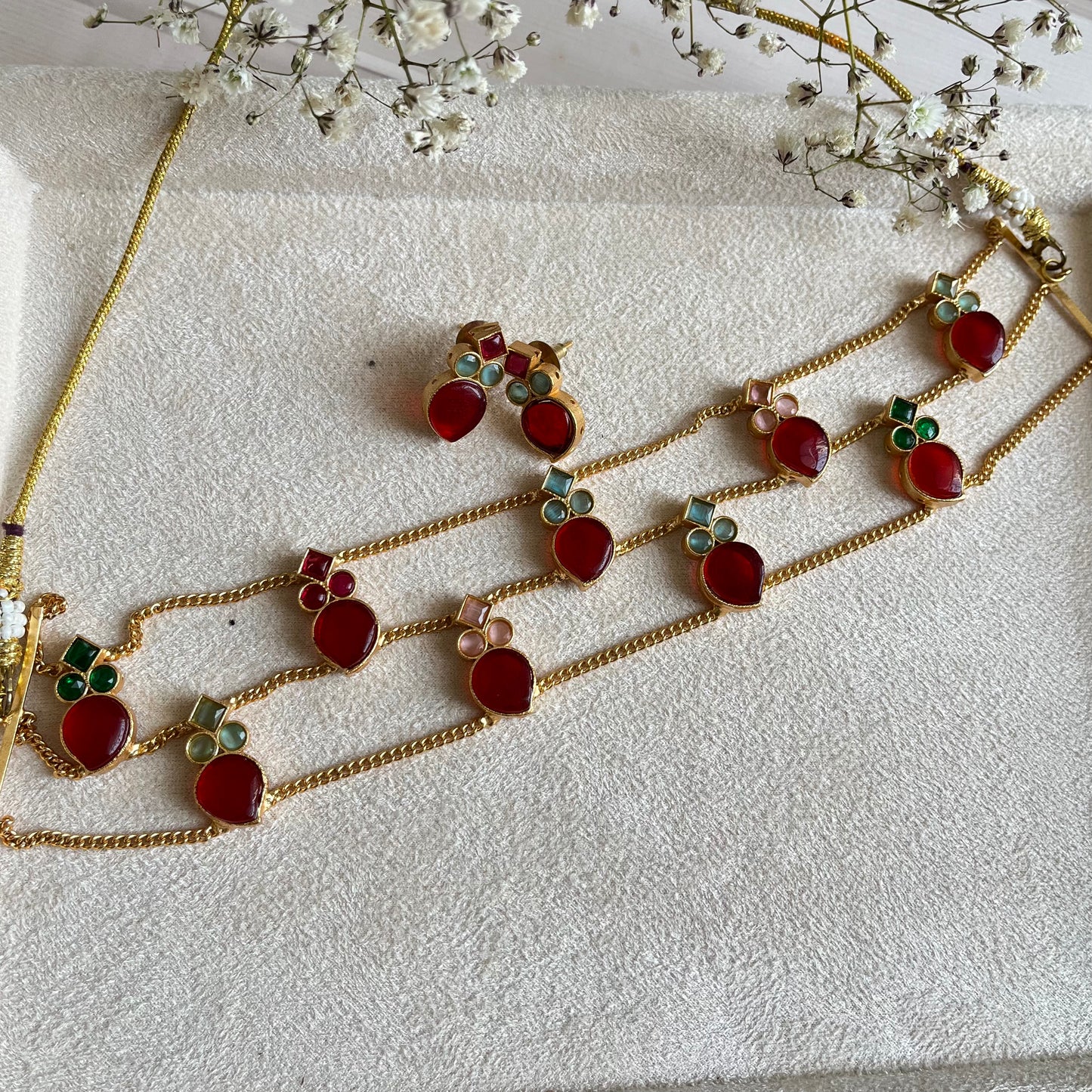 Chain Choker Necklace Set