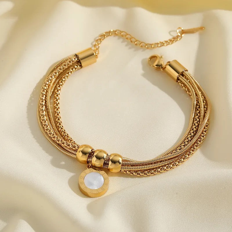 Roman Layered Chain Bracelet