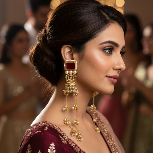 Kashmiri Ghungroo Jhumka Earrings