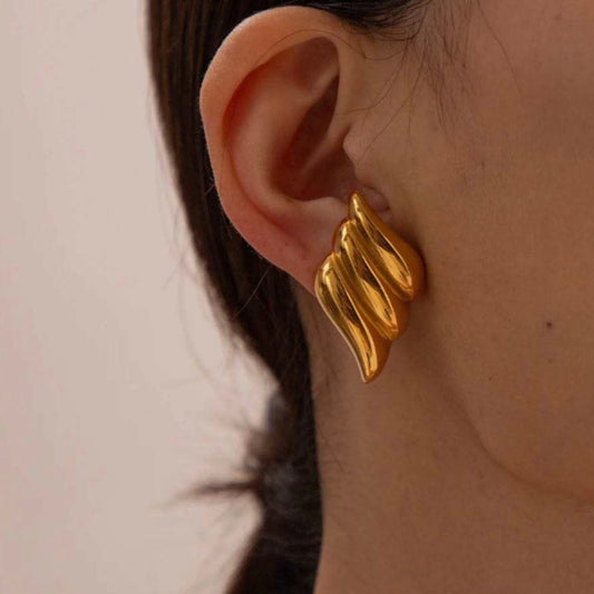 Gold Wings Earrings