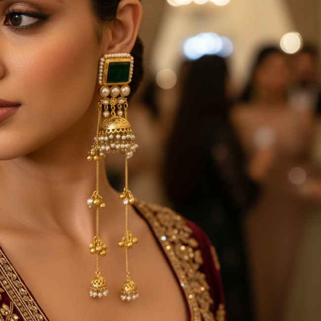 Kashmiri Ghungroo Jhumka Earrings