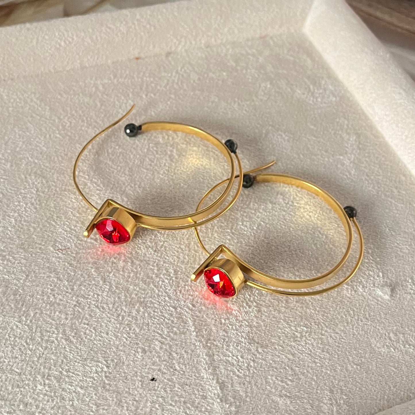 Semi Precious Stone Hoop