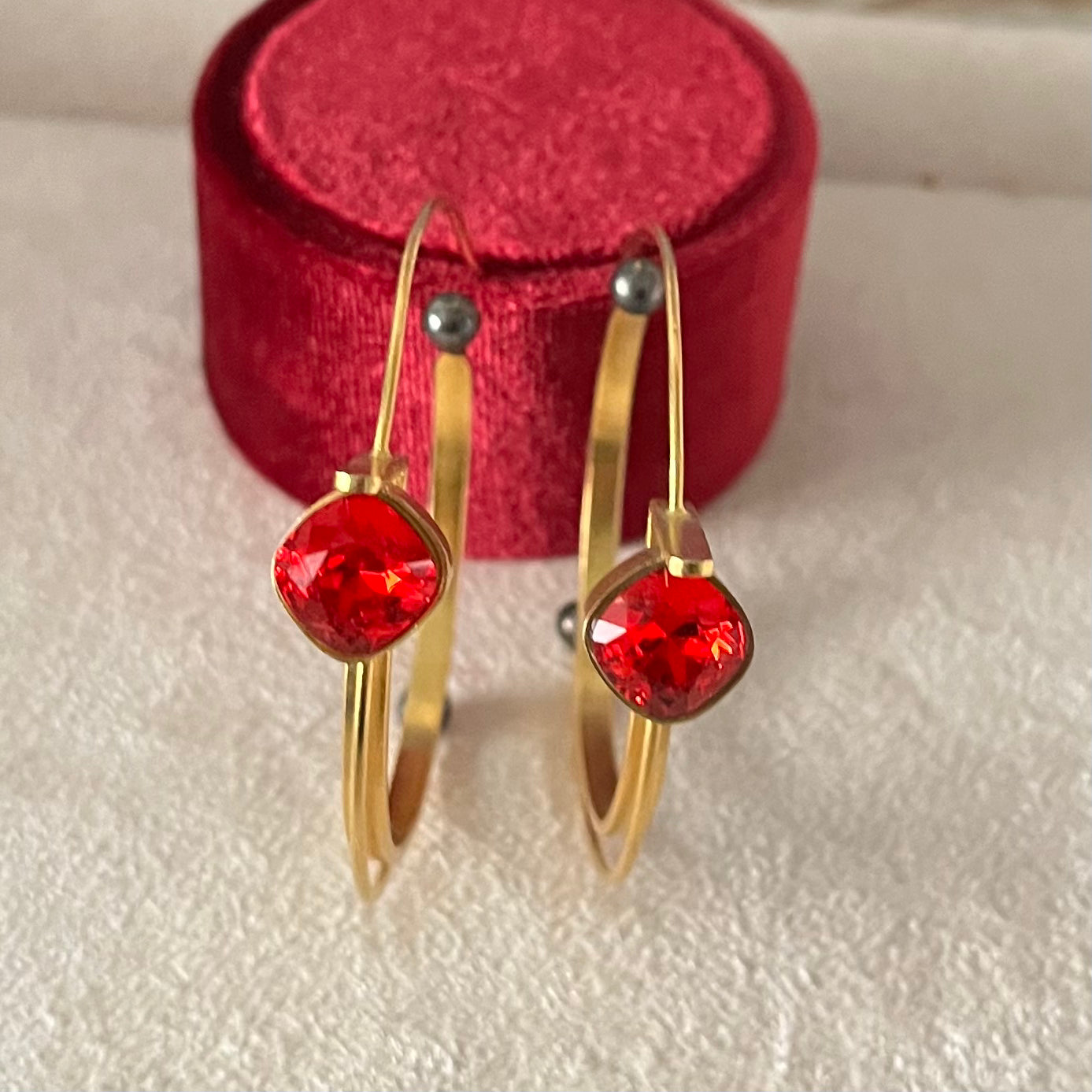 Semi Precious Stone Hoop