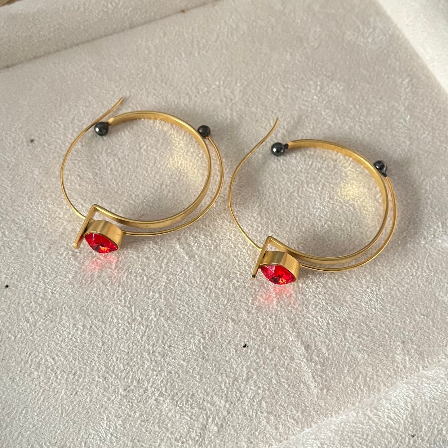 Semi Precious Stone Hoop